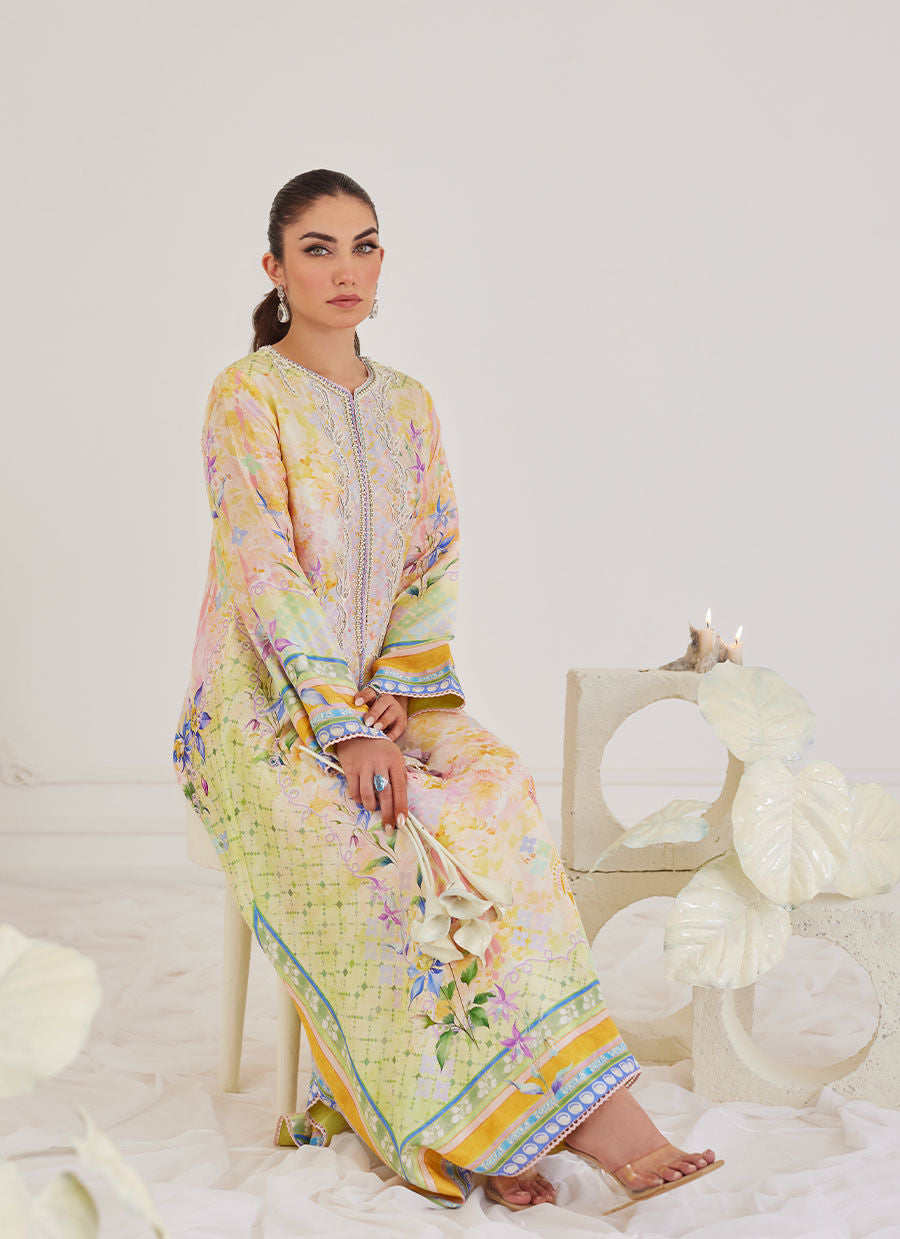 Farah Talib Aziz | Designer Picks 24 | BLANCA RAW SILK KAFTAN by Farah Talib Aziz - Designer Dress - Type: Ladies Clothes - Available at Libayah - 100% Original