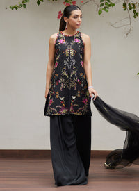 Farah Talib Aziz | Designer Picks 24 | SIYA BLACK EMBROIDERED SHIRT AND DUPATTA by Farah Talib Aziz - Designer Dress - Type: Ladies Clothes - Available at Libayah - 100% Original