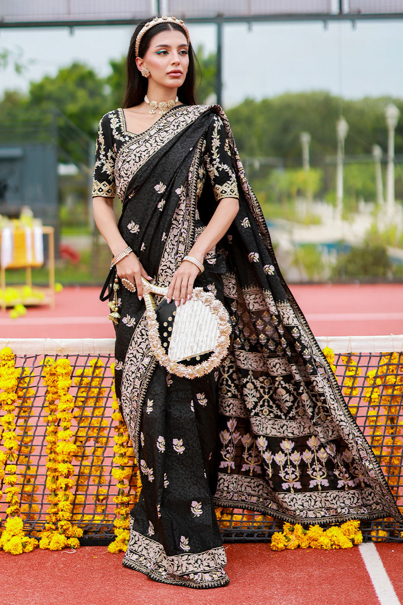 Ansab Jahangir | Marigold and Gota | Zareenah by Ansab Jahangir - Designer Dress  - Type : Ladies Clothes - Available at Libayah - 100% Original 