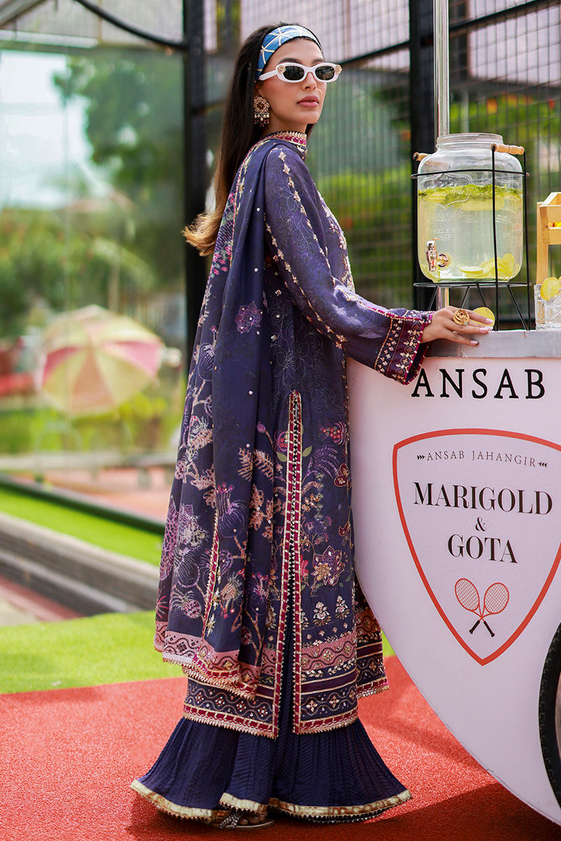 Ansab Jahangir | Marigold and Gota | Eshal by Ansab Jahangir - Designer Dress  - Type : Ladies Clothes - Available at Libayah - 100% Original 