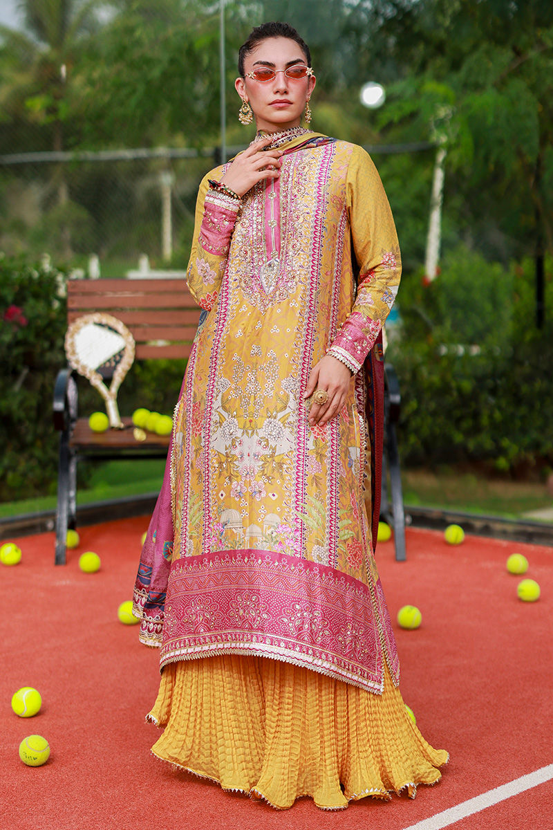 Ansab Jahangir | Marigold and Gota | Aveline by Ansab Jahangir - Designer Dress  - Type : Ladies Clothes - Available at Libayah - 100% Original 