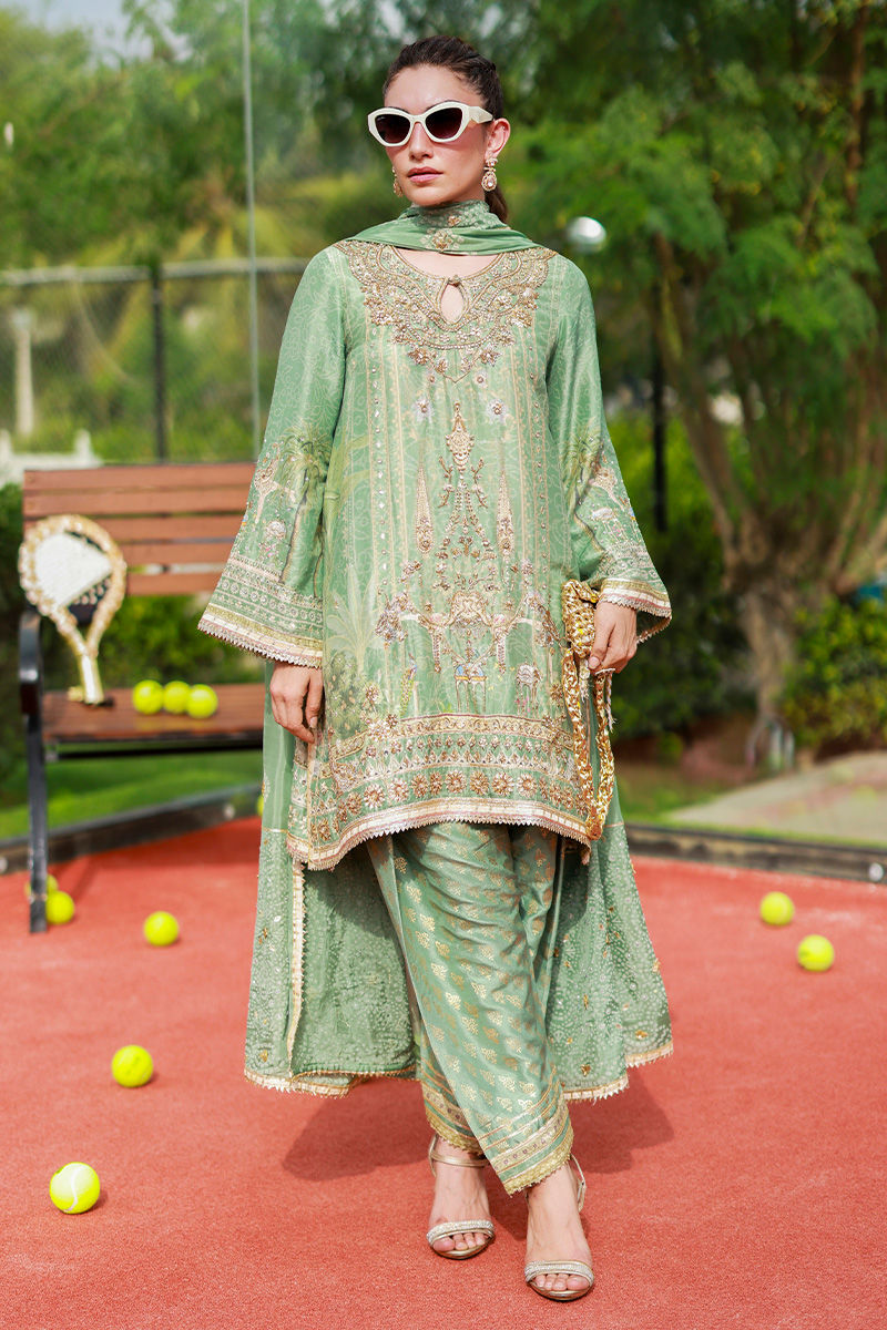 Ansab Jahangir | Marigold and Gota | Suhaina by Ansab Jahangir - Designer Dress  - Type : Ladies Clothes - Available at Libayah - 100% Original 