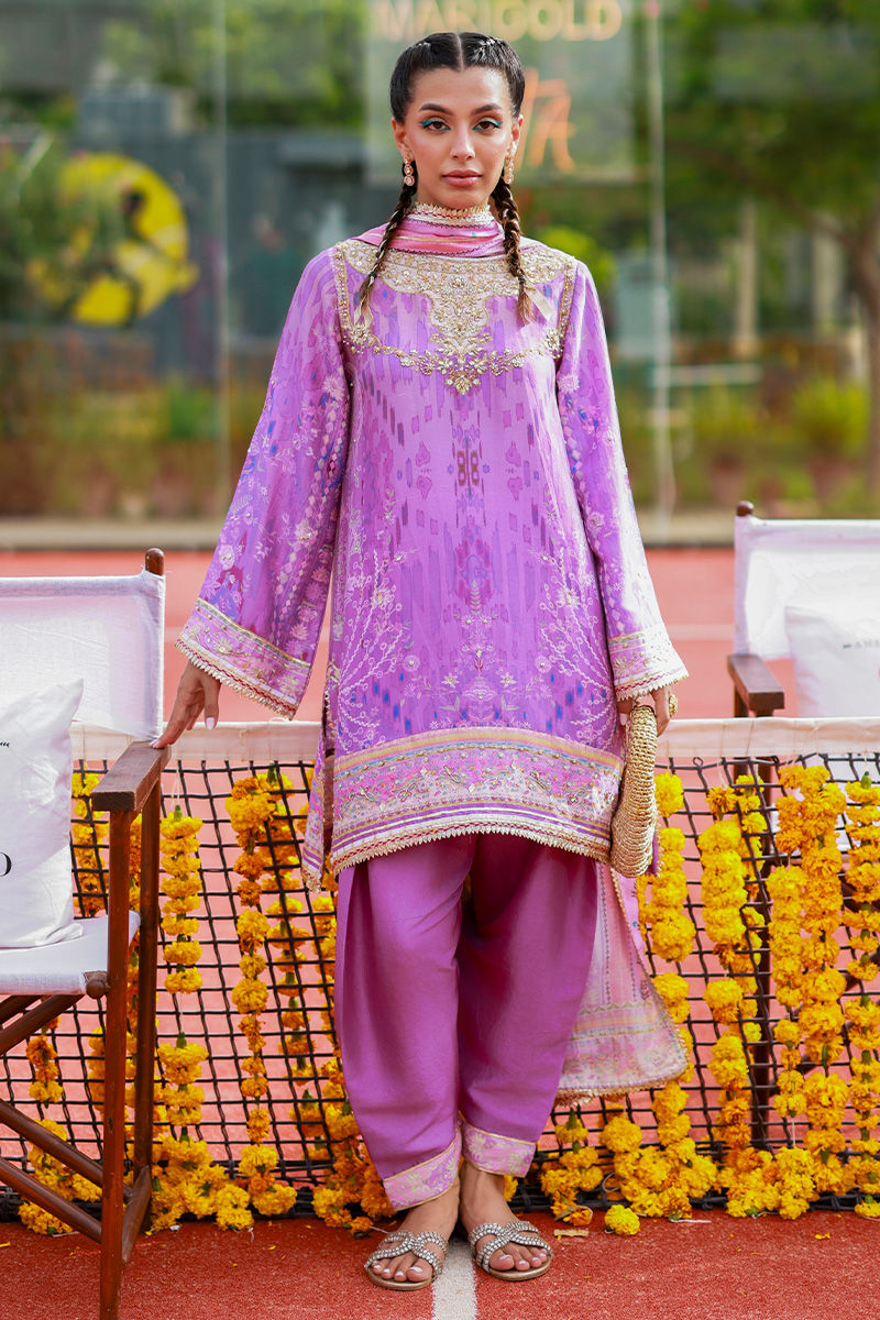 Ansab Jahangir | Marigold and Gota | Maeryn by Ansab Jahangir - Designer Dress  - Type : Ladies Clothes - Available at Libayah - 100% Original 