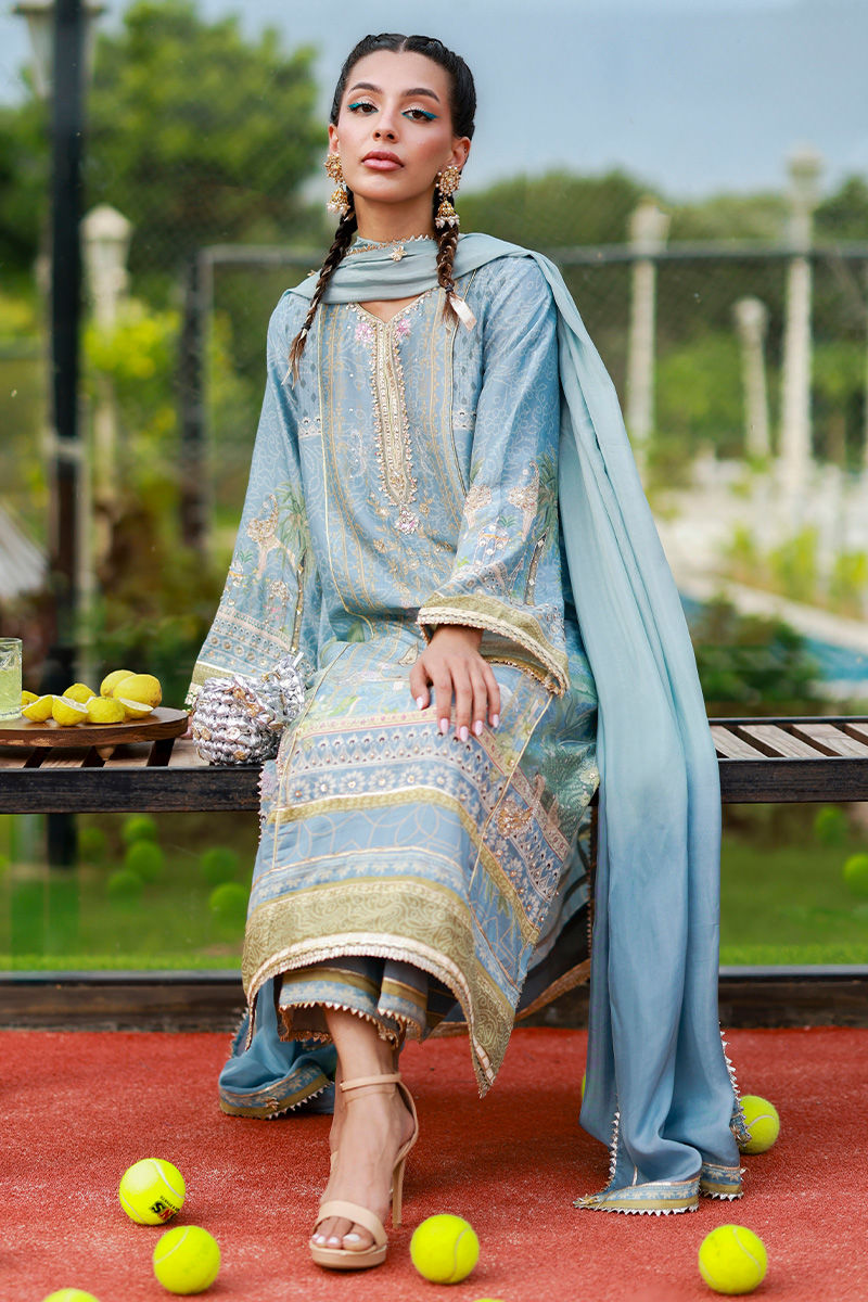 Ansab Jahangir | Digital Silk | Maheera by Ansab Jahangir - Designer Dress  - Type : Ladies Clothes - Available at Libayah - 100% Original 