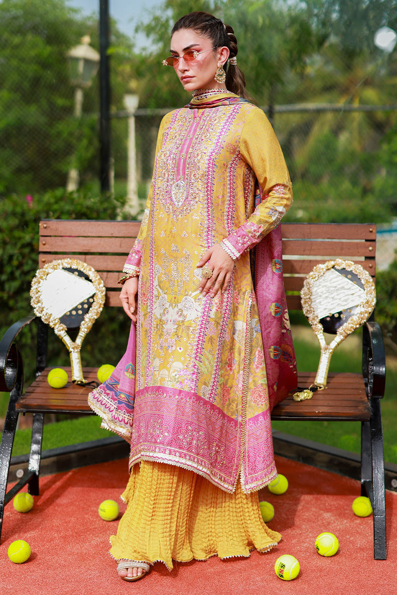 Ansab Jahangir | Marigold and Gota | Aveline by Ansab Jahangir - Designer Dress  - Type : Ladies Clothes - Available at Libayah - 100% Original 