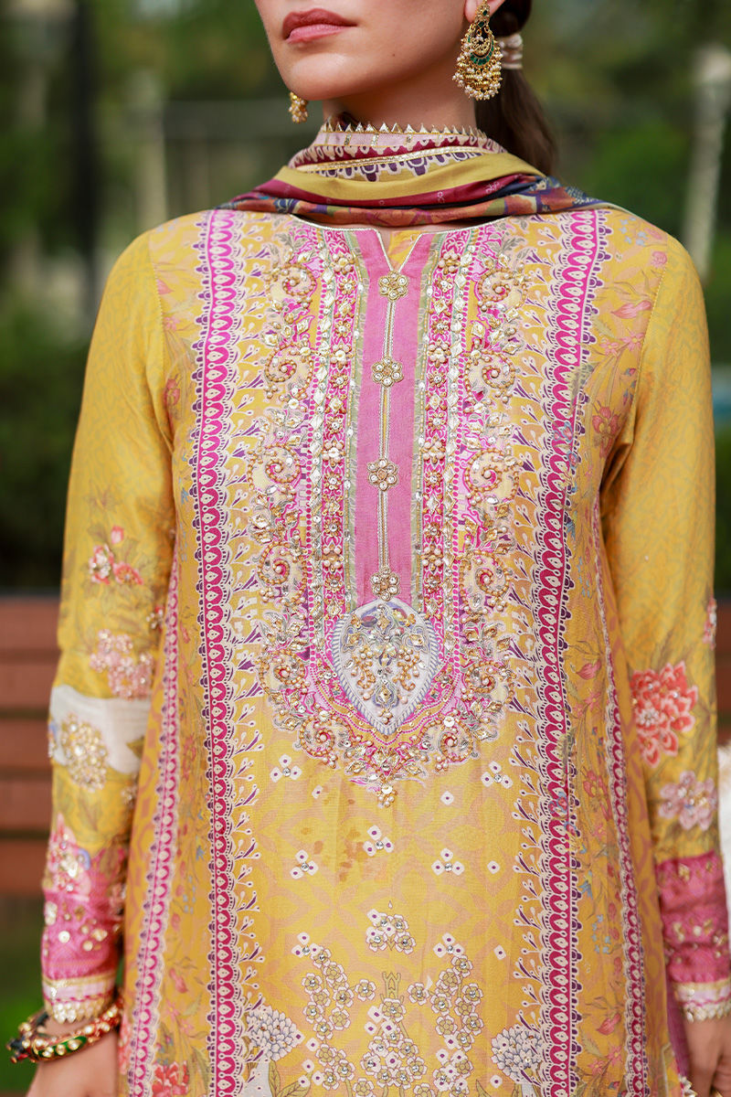 Ansab Jahangir | Marigold and Gota | Aveline by Ansab Jahangir - Designer Dress  - Type : Ladies Clothes - Available at Libayah - 100% Original 