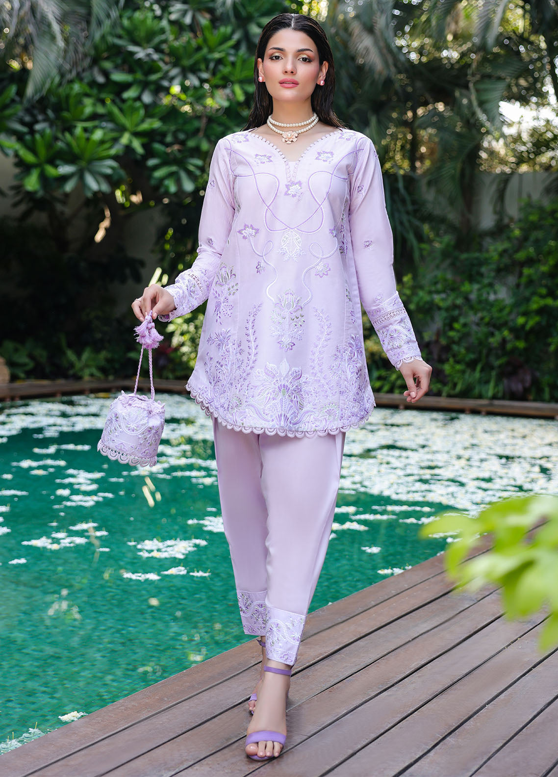 Sahane | Lovent Embroidered Pret 25 | ME23008 Lily by Sahane - Designer Dress - Type: Ladies Clothes - Available at Libayah - 100% Original