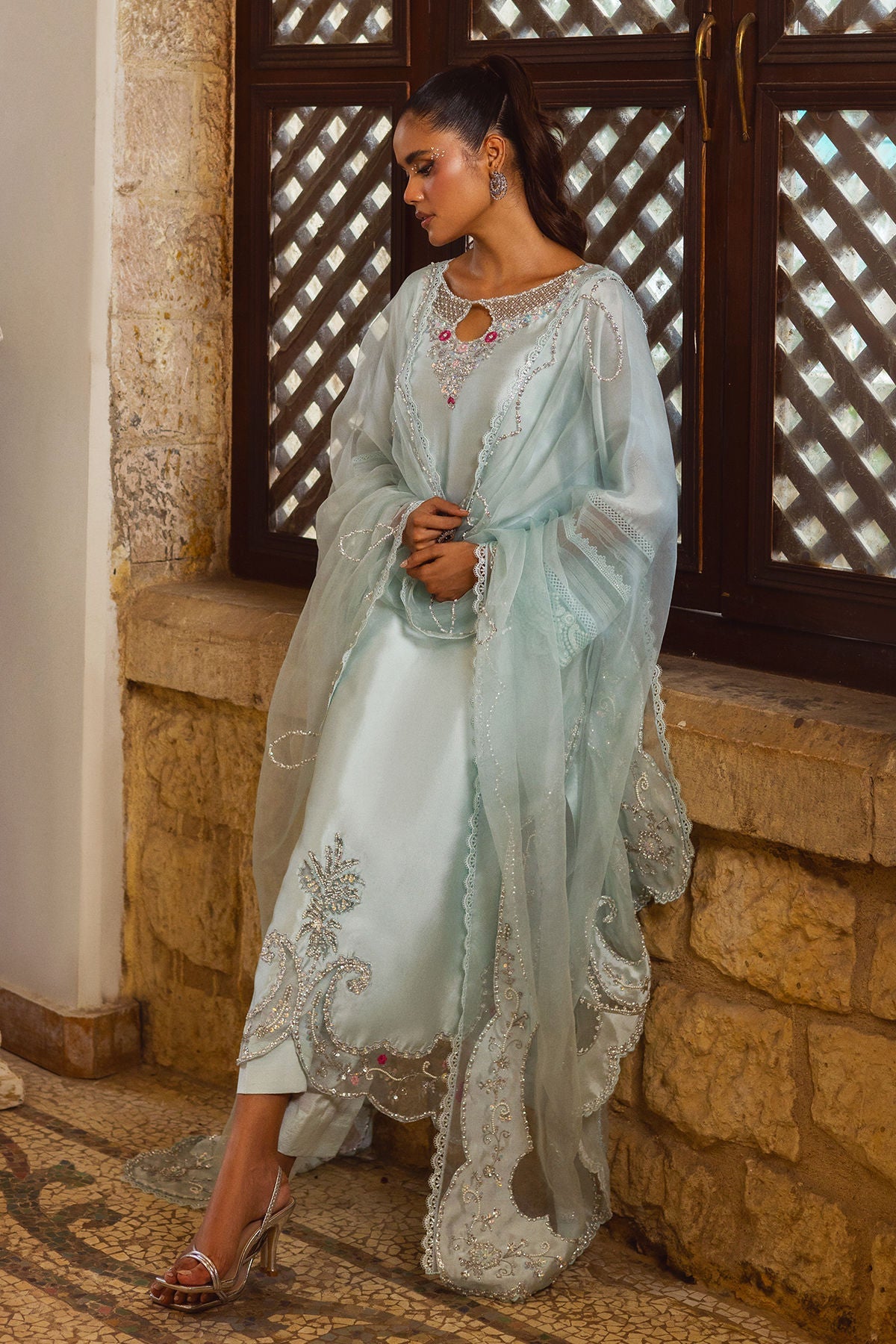 Annus Abrar | Leah Luxury Pret | Zaviya by Annus Abrar - Designer Dress  - Type : Ladies Clothes - Available at Libayah - 100% Original 