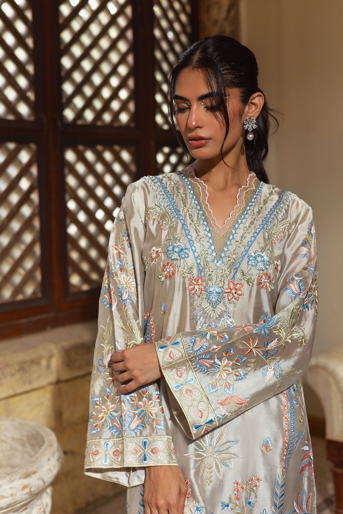 Annus Abrar | Leah Luxury Pret | Bisha Kaftaan by Annus Abrar - Designer Dress  - Type : Ladies Clothes - Available at Libayah - 100% Original 