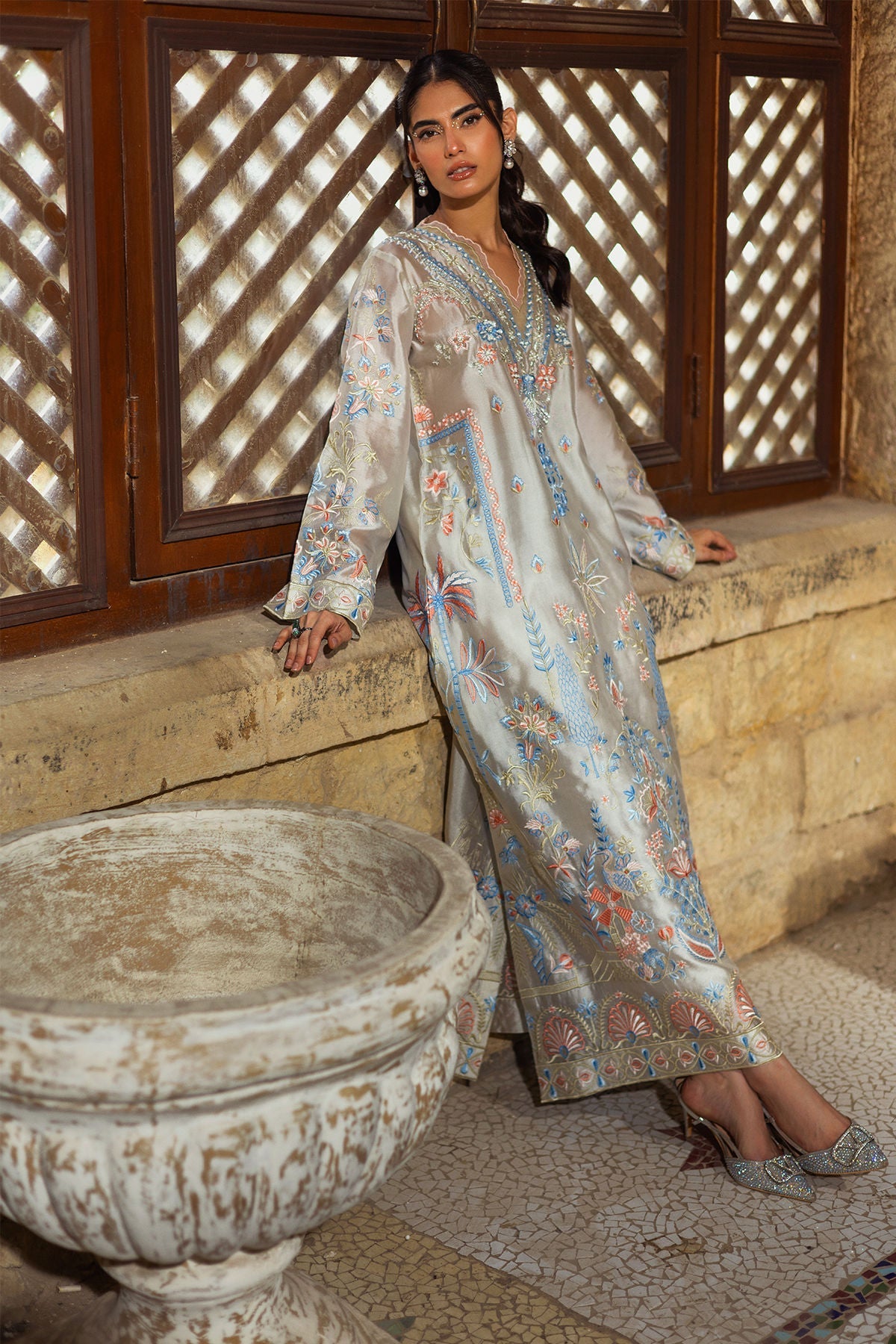 Annus Abrar | Leah Luxury Pret | Bisha Kaftaan by Annus Abrar - Designer Dress  - Type : Ladies Clothes - Available at Libayah - 100% Original 