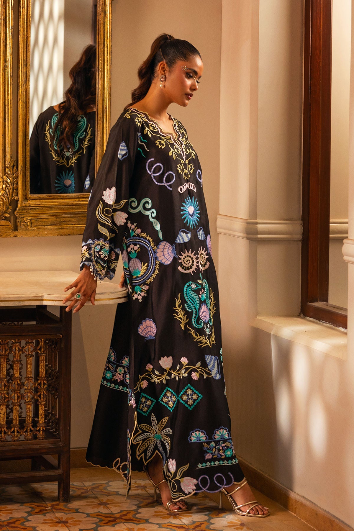 Annus Abrar | Leah Luxury Pret |Kayla Kaftan by Annus Abrar - Designer Dress  - Type : Ladies Clothes - Available at Libayah - 100% Original 