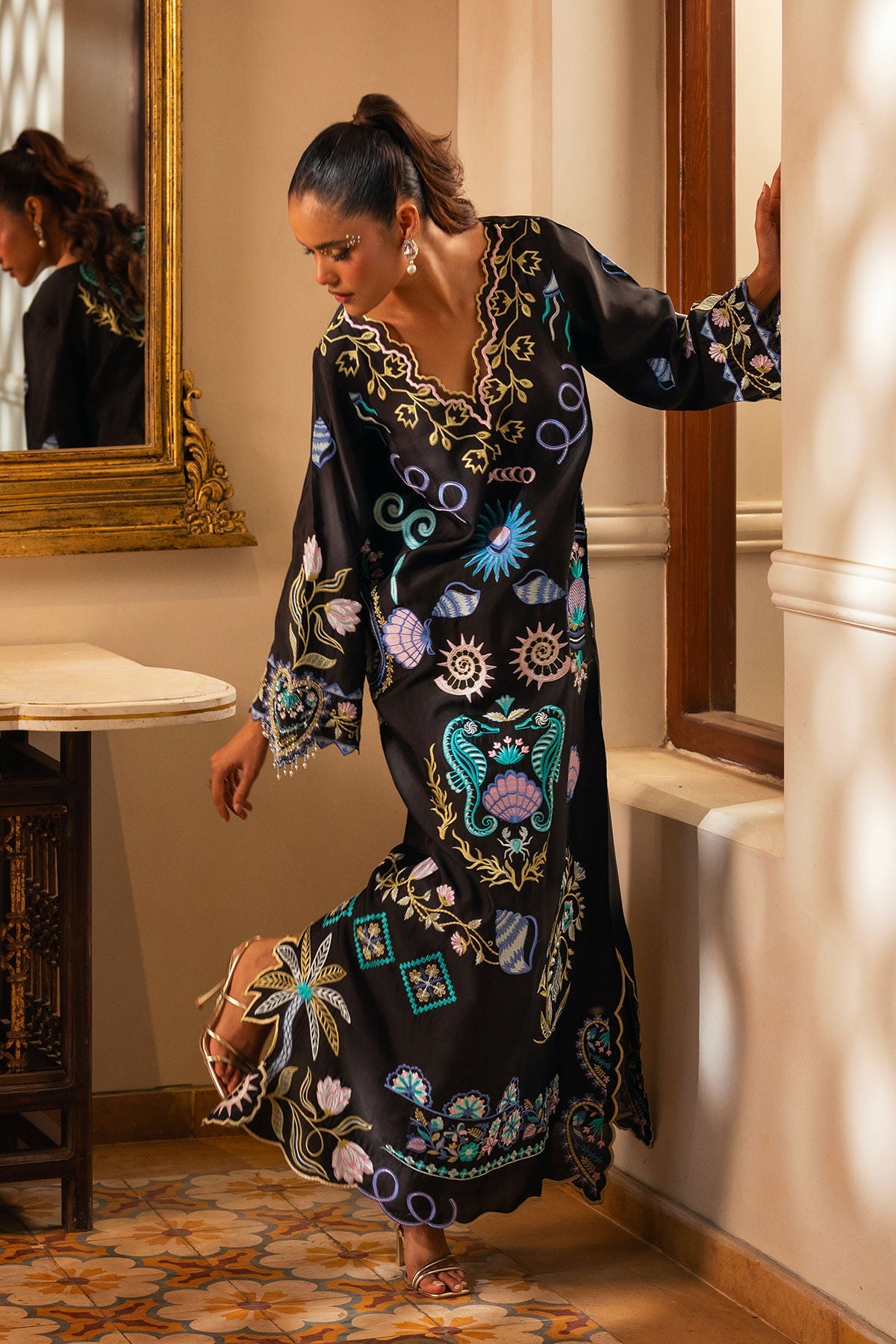 Annus Abrar | Leah Luxury Pret |Kayla Kaftan by Annus Abrar - Designer Dress  - Type : Ladies Clothes - Available at Libayah - 100% Original 