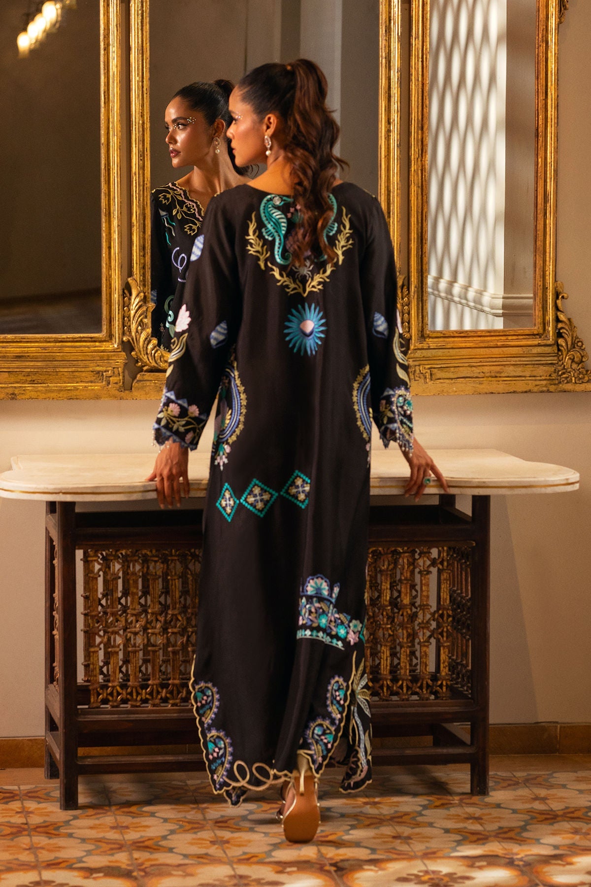 Annus Abrar | Leah Luxury Pret |Kayla Kaftan by Annus Abrar - Designer Dress  - Type : Ladies Clothes - Available at Libayah - 100% Original 