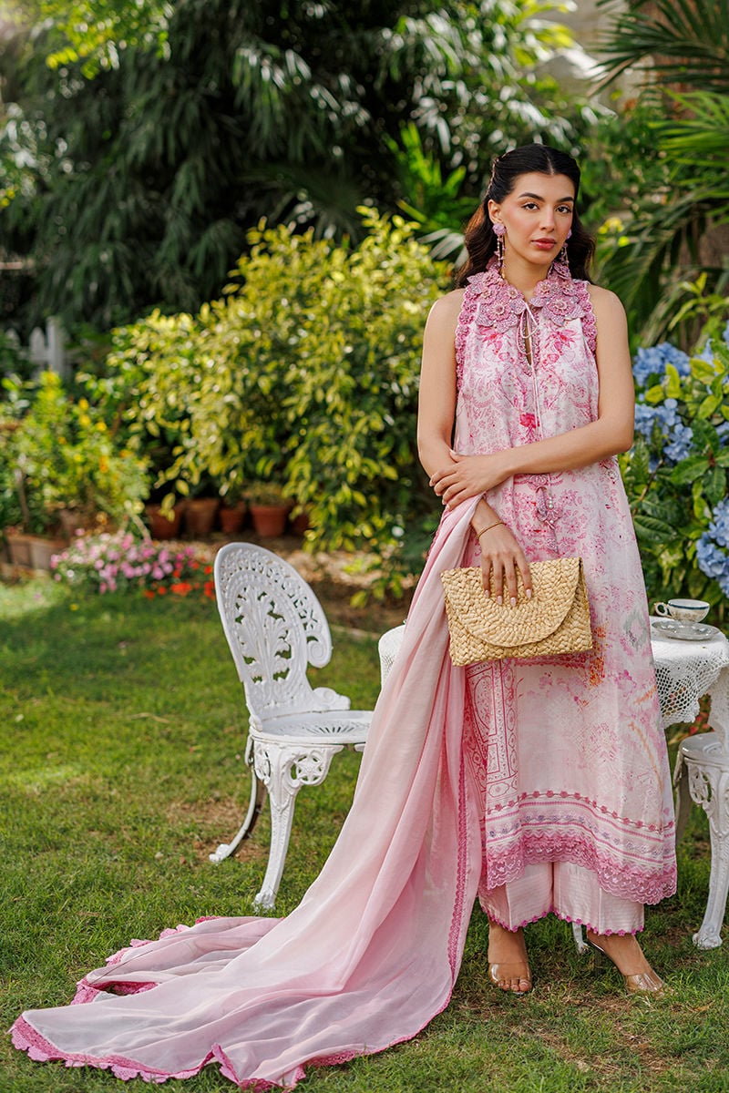 Ansab Jahangir | A Silk Afternoon Luxury Eid Silks 26 | Rosea by Ansab Jahangir - Designer Dress  - Type : Ladies Clothes - Available at Libayah - 100% Original 