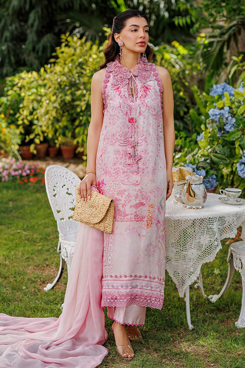 Ansab Jahangir | A Silk Afternoon Luxury Eid Silks 26 | Rosea by Ansab Jahangir - Designer Dress  - Type : Ladies Clothes - Available at Libayah - 100% Original 