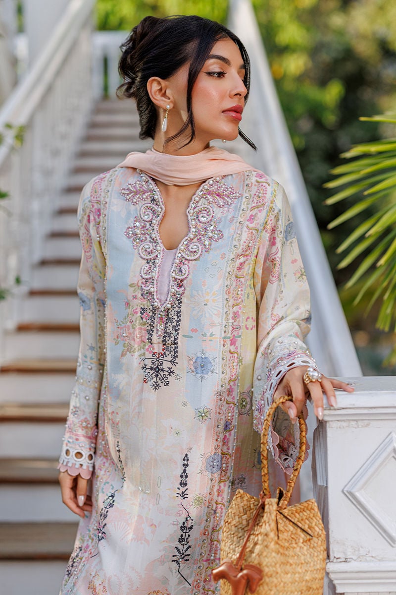Ansab Jahangir | A Silk Afternoon Luxury Eid Silks 26 | Peonia by Ansab Jahangir - Designer Dress  - Type : Ladies Clothes - Available at Libayah - 100% Original 