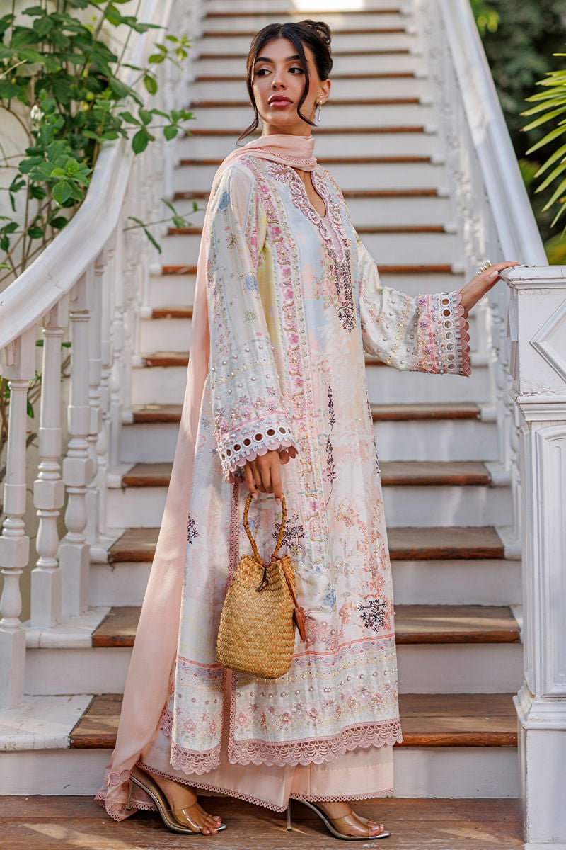 Ansab Jahangir | A Silk Afternoon Luxury Eid Silks 26 | Peonia by Ansab Jahangir - Designer Dress  - Type : Ladies Clothes - Available at Libayah - 100% Original 