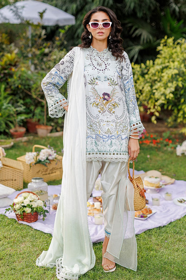 Ansab Jahangir | A Silk Afternoon Luxury Eid Silks 26 | Crema by Ansab Jahangir - Designer Dress  - Type : Ladies Clothes - Available at Libayah - 100% Original 