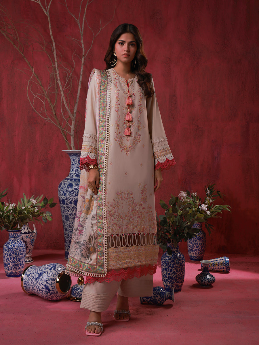 Salitex | Zaria Luxury Lawn | A05 by Salitex - Designer Dress - Type: Luxury - Available at Libayah - 100% Original