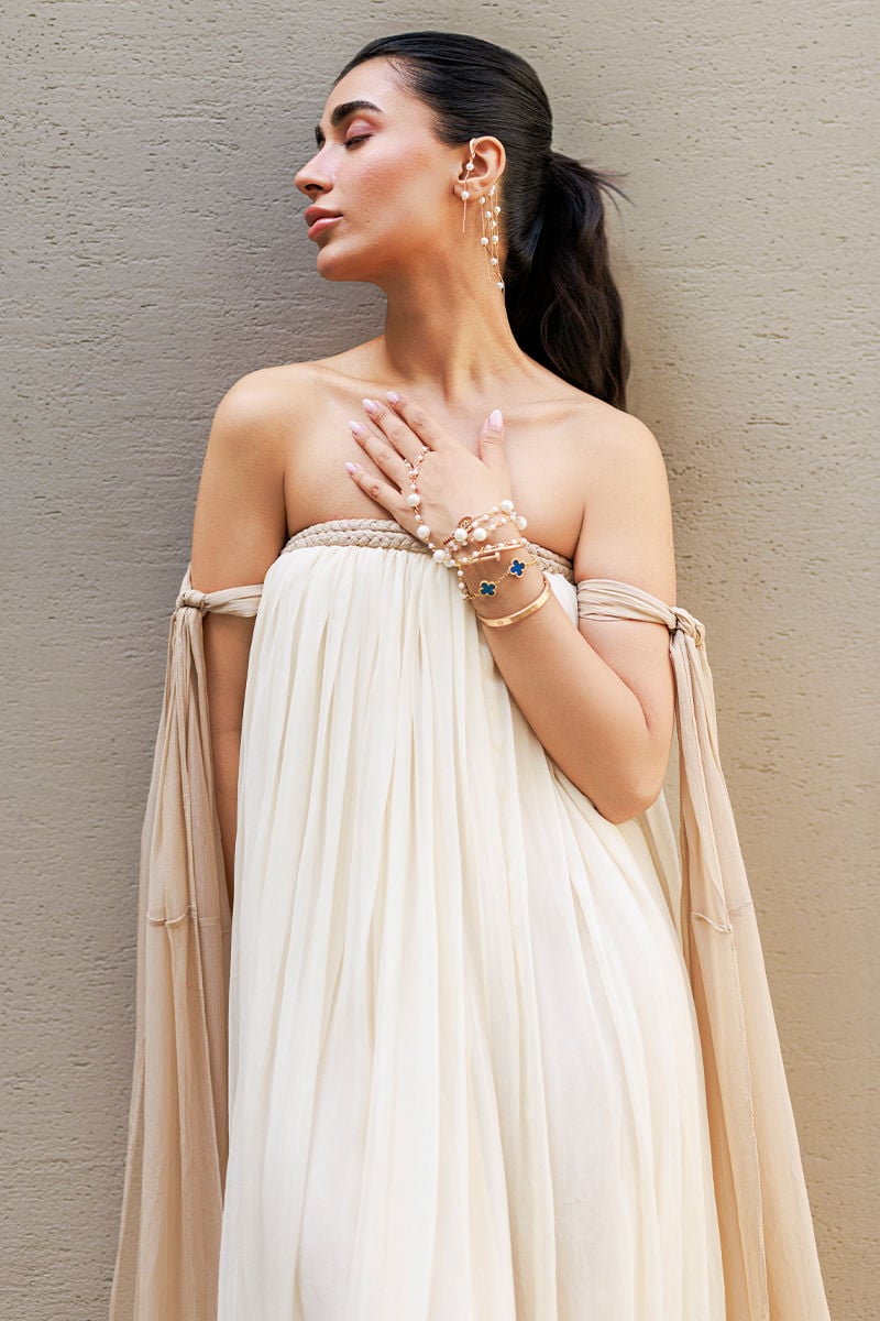 Afrozeh | Basic Pret 26 RTW | NACRE by Afrozeh - Designer Dress  - Type : Ladies Clothes - Available at Libayah - 100% Original 