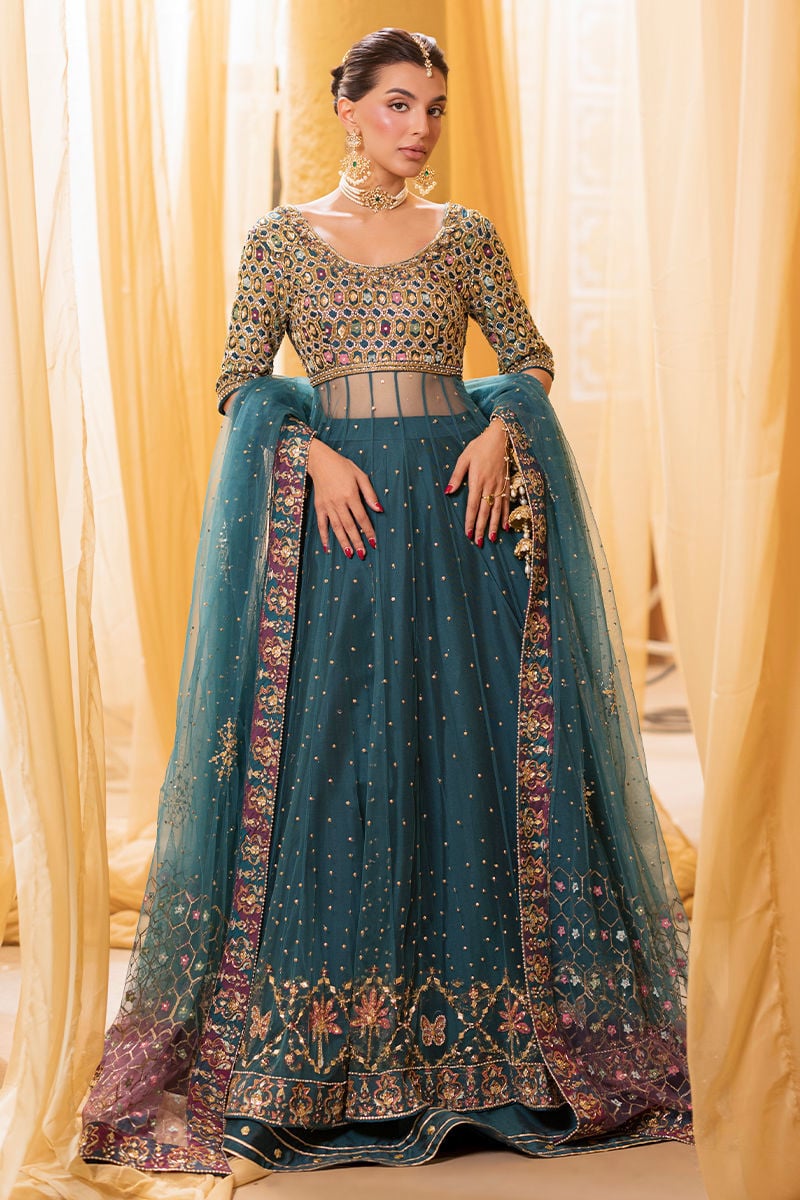 Ansab Jahangir | Artisan Prints 26 | Lapis by Ansab Jahangir - Designer Dress  - Type : Ladies Clothes - Available at Libayah - 100% Original 