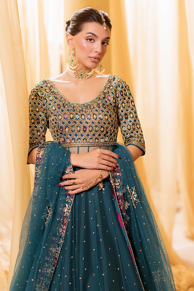 Ansab Jahangir | Artisan Prints 26 | Lapis by Ansab Jahangir - Designer Dress  - Type : Ladies Clothes - Available at Libayah - 100% Original 