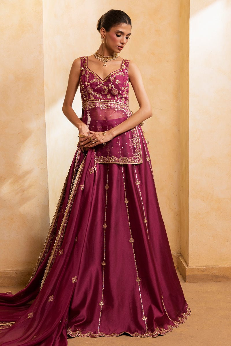 Ansab Jahangir | Artisan Prints 26 |Berry Velour by Ansab Jahangir - Designer Dress  - Type : Ladies Clothes - Available at Libayah - 100% Original 
