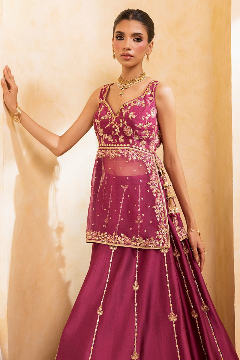 Ansab Jahangir | Artisan Prints 26 |Berry Velour by Ansab Jahangir - Designer Dress  - Type : Ladies Clothes - Available at Libayah - 100% Original 