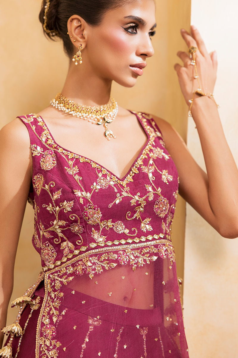 Ansab Jahangir | Artisan Prints 26 |Berry Velour by Ansab Jahangir - Designer Dress  - Type : Ladies Clothes - Available at Libayah - 100% Original 