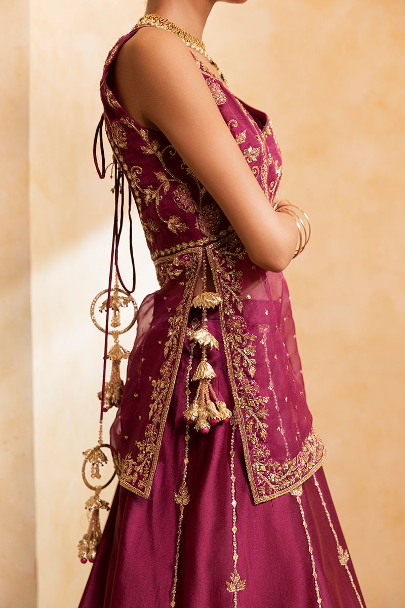 Ansab Jahangir | Artisan Prints 26 |Berry Velour by Ansab Jahangir - Designer Dress  - Type : Ladies Clothes - Available at Libayah - 100% Original 