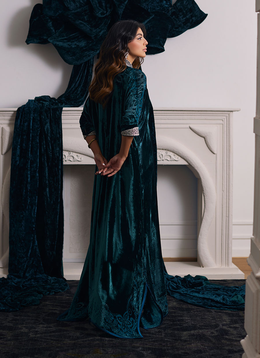Farah Talib Aziz | Velvets The After Party | ALITA EMERALD KAFTAN by Farah Talib Aziz - Designer Dress - Type: Ladies Clothes - Available at Libayah - 100% Original