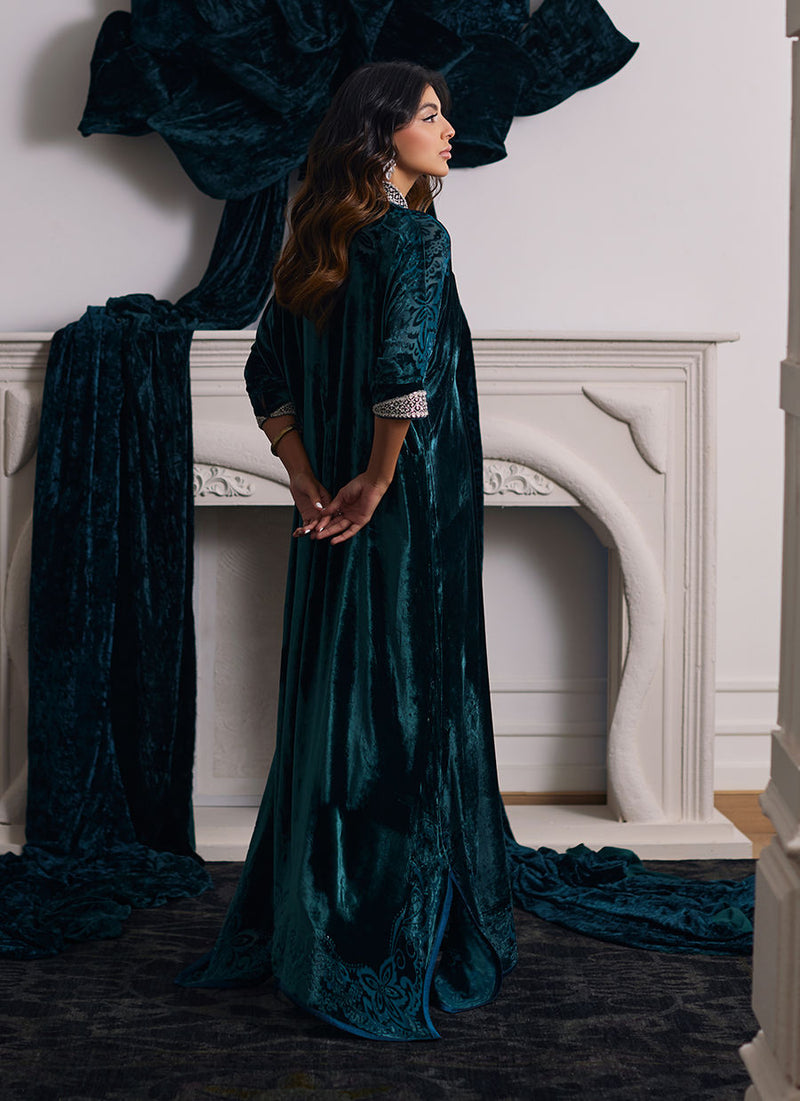 Farah Talib Aziz | Velvets The After Party | ALITA EMERALD KAFTAN by Farah Talib Aziz - Designer Dress - Type: Ladies Clothes - Available at Libayah - 100% Original