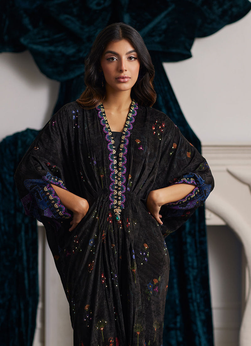 Farah Talib Aziz | Velvets The After Party | DIMA VELVET KAFTAN by Farah Talib Aziz - Designer Dress - Type: Ladies Clothes - Available at Libayah - 100% Original