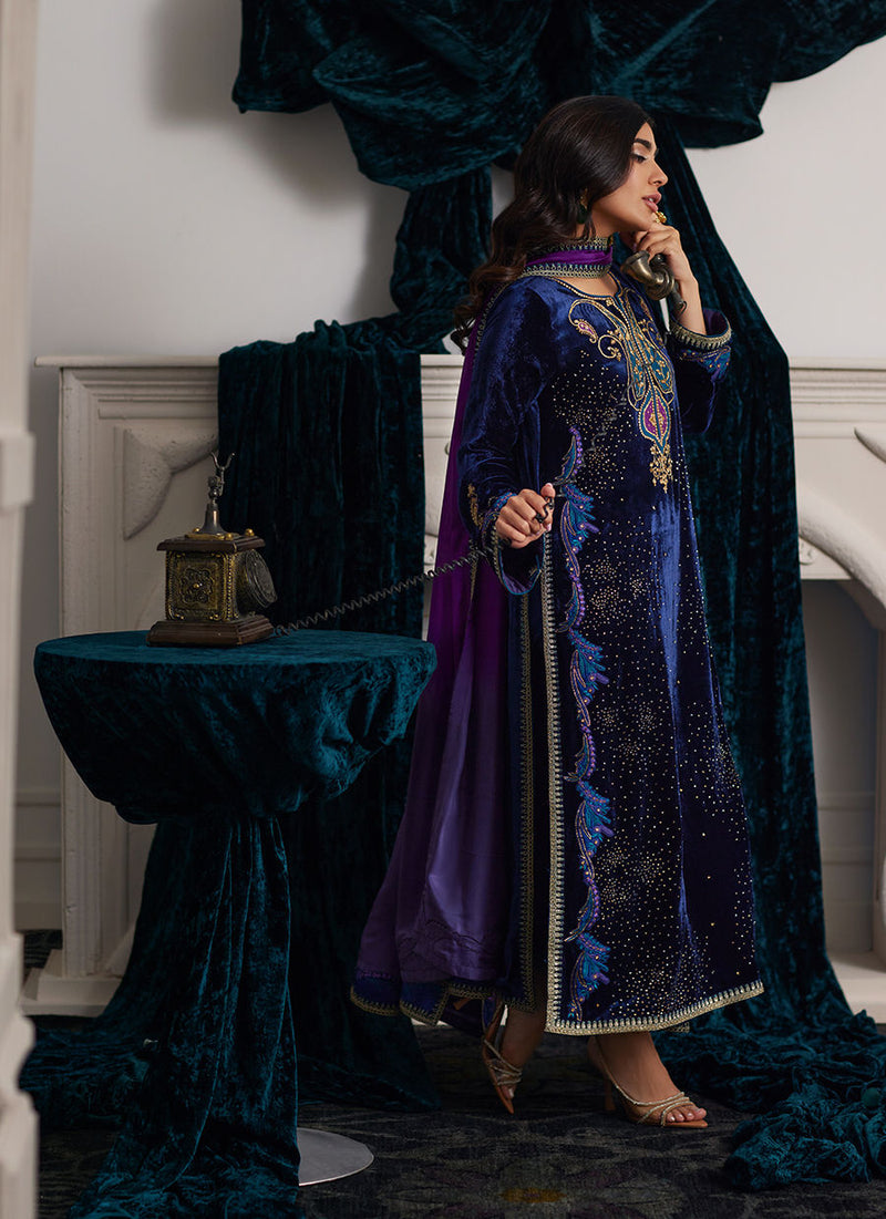 Farah Talib Aziz | Velvets The After Party | EDIE SHIRT AND DUPATTA by Farah Talib Aziz - Designer Dress - Type: Ladies Clothes - Available at Libayah - 100% Original