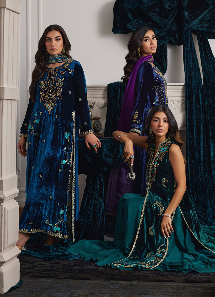 Farah Talib Aziz | Velvets The After Party | EDIE SHIRT AND DUPATTA by Farah Talib Aziz - Designer Dress - Type: Ladies Clothes - Available at Libayah - 100% Original