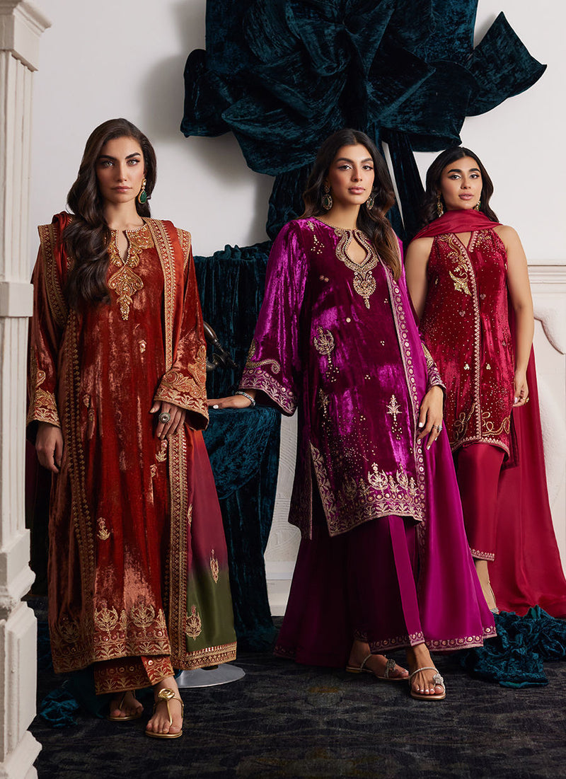 Farah Talib Aziz | Velvets The After Party | GRAZIELA SHIRT AND DUPATTA by Farah Talib Aziz - Designer Dress - Type: Ladies Clothes - Available at Libayah - 100% Original