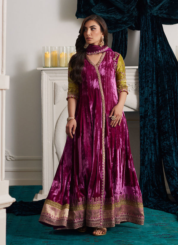 Farah Talib Aziz | Velvets The After Party | WYNN ANGRAKHA AND DUPATTA by Farah Talib Aziz - Designer Dress - Type: Ladies Clothes - Available at Libayah - 100% Original