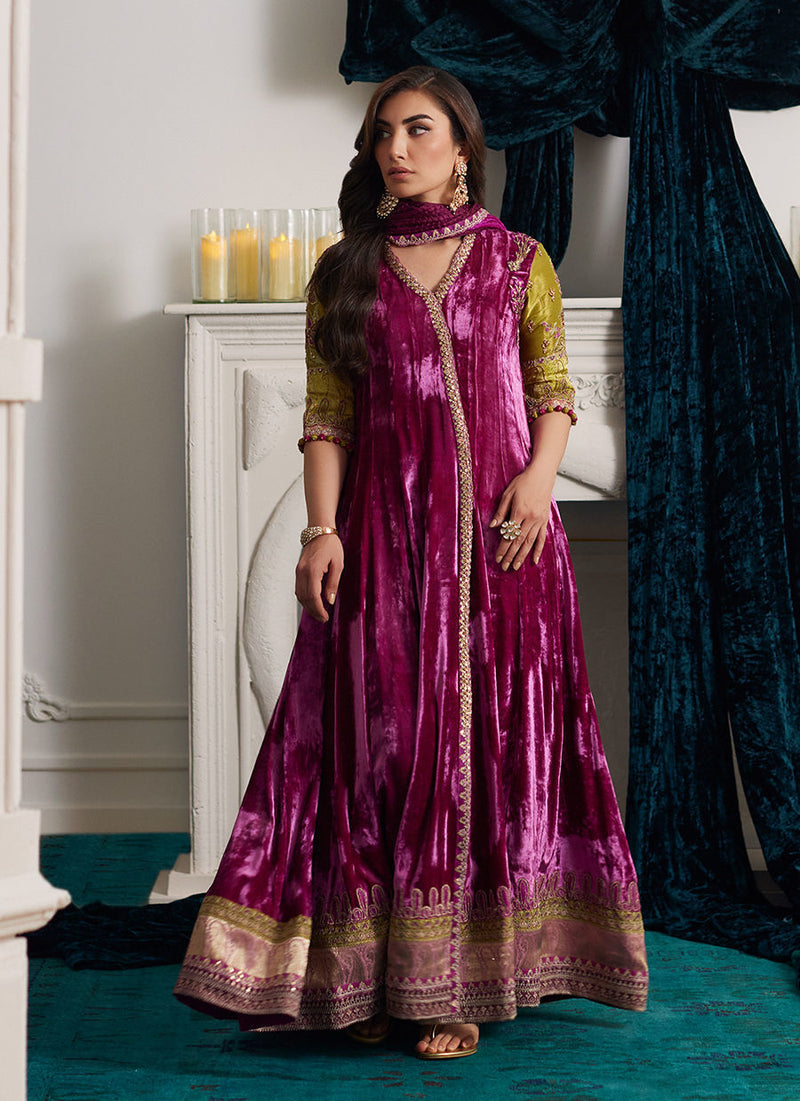 Farah Talib Aziz | Velvets The After Party | WYNN ANGRAKHA AND DUPATTA by Farah Talib Aziz - Designer Dress - Type: Ladies Clothes - Available at Libayah - 100% Original