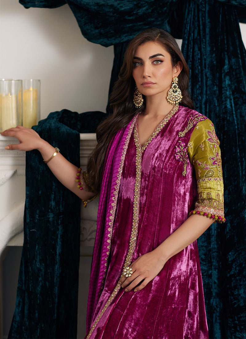 Farah Talib Aziz | Velvets The After Party | WYNN ANGRAKHA AND DUPATTA by Farah Talib Aziz - Designer Dress - Type: Ladies Clothes - Available at Libayah - 100% Original