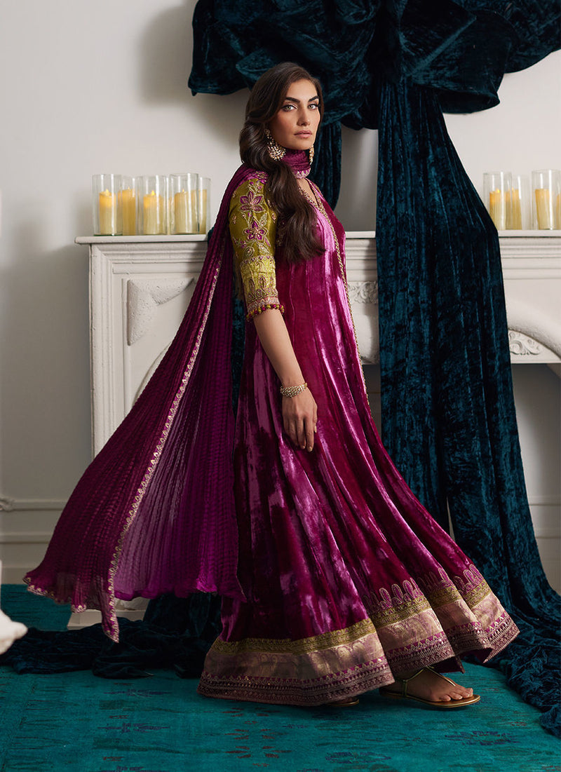 Farah Talib Aziz | Velvets The After Party | WYNN ANGRAKHA AND DUPATTA by Farah Talib Aziz - Designer Dress - Type: Ladies Clothes - Available at Libayah - 100% Original