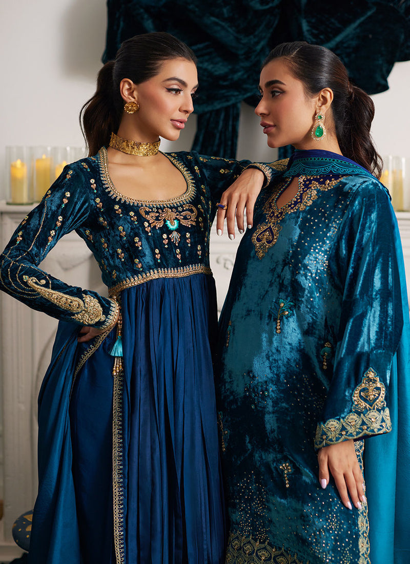 Farah Talib Aziz | Velvets The After Party | STIXX SHIRT AND DUPATTA by Farah Talib Aziz - Designer Dress - Type: Ladies Clothes - Available at Libayah - 100% Original