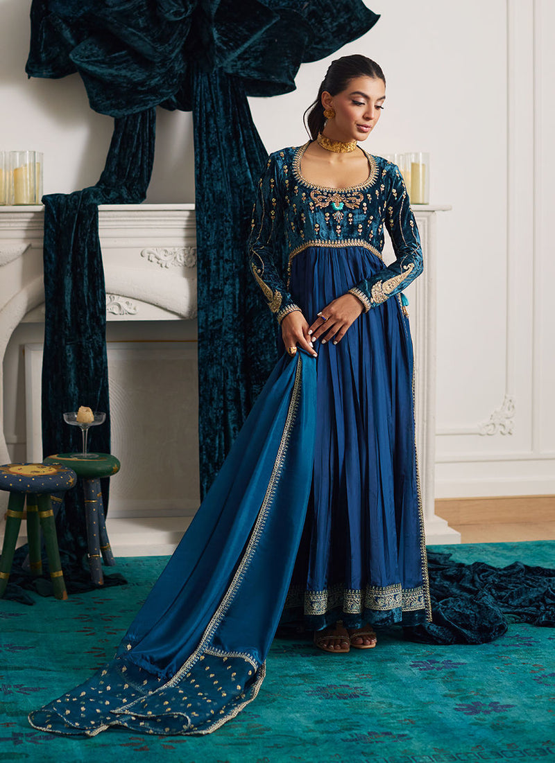 Farah Talib Aziz | Velvets The After Party | SYLVIA KALIDAAR AND DUPATTA by Farah Talib Aziz - Designer Dress - Type: Ladies Clothes - Available at Libayah - 100% Original