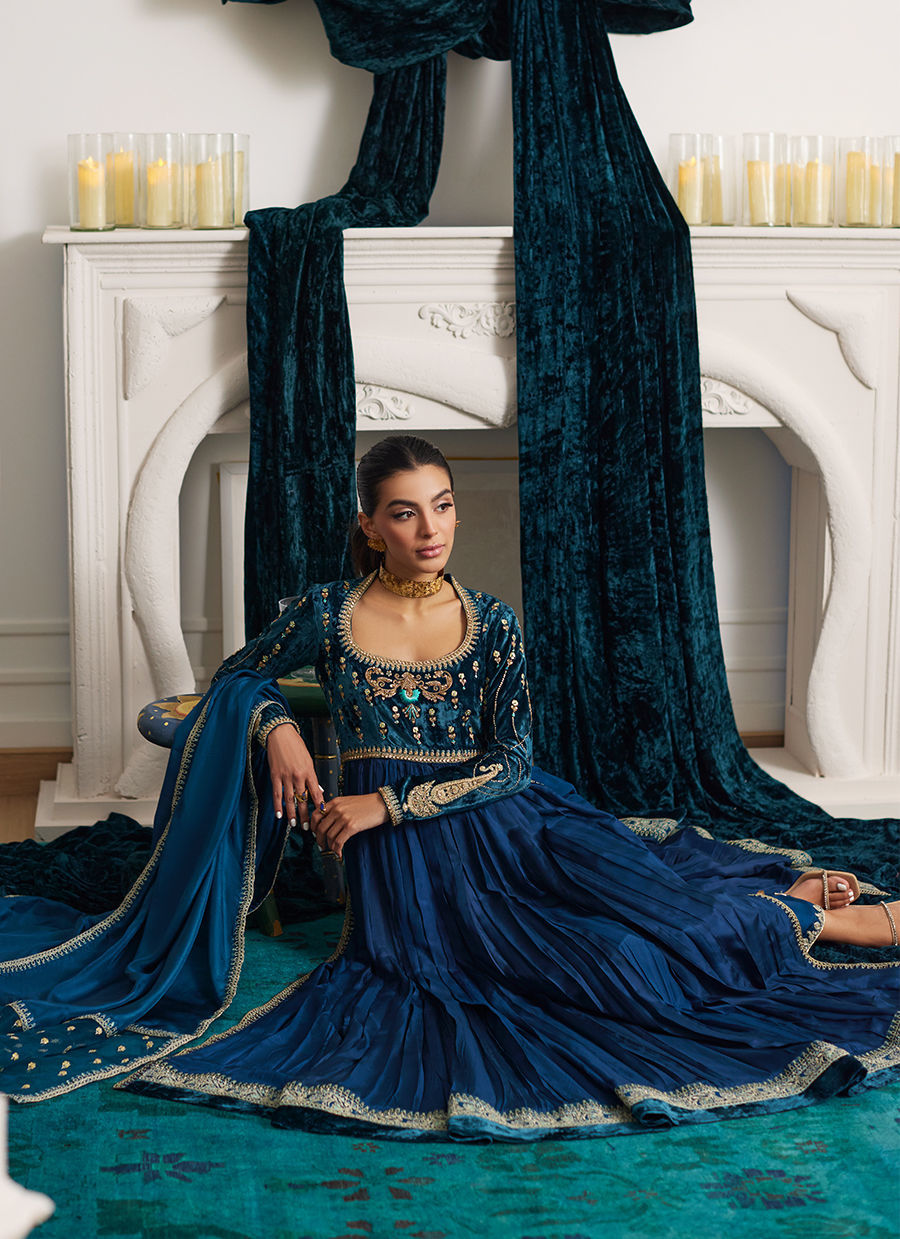 Farah Talib Aziz | Velvets The After Party | SYLVIA KALIDAAR AND DUPATTA by Farah Talib Aziz - Designer Dress - Type: Ladies Clothes - Available at Libayah - 100% Original