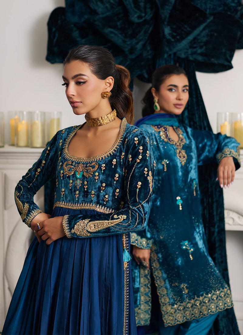 Farah Talib Aziz | Velvets The After Party | STIXX SHIRT AND DUPATTA by Farah Talib Aziz - Designer Dress - Type: Ladies Clothes - Available at Libayah - 100% Original