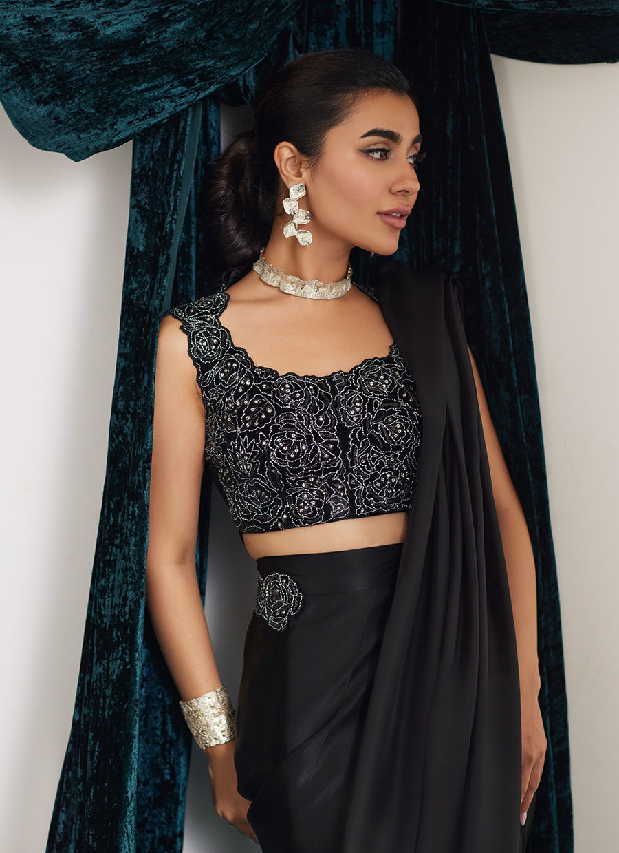 Farah Talib Aziz | Velvets The After Party | NENSI BURGUNDY SHIRT by Farah Talib Aziz - Designer Dress - Type: Ladies Clothes - Available at Libayah - 100% Original