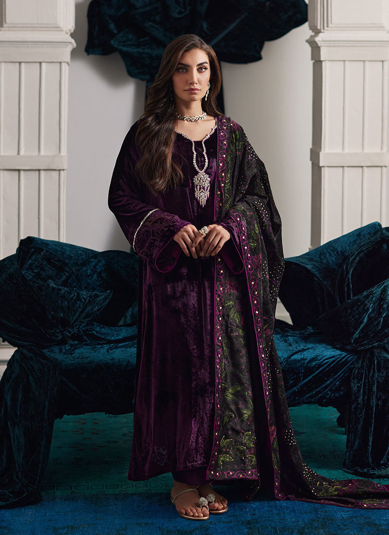 Farah Talib Aziz | Velvets The After Party | PAOLA SHAWL by Farah Talib Aziz - Designer Dress - Type: Ladies Clothes - Available at Libayah - 100% Original