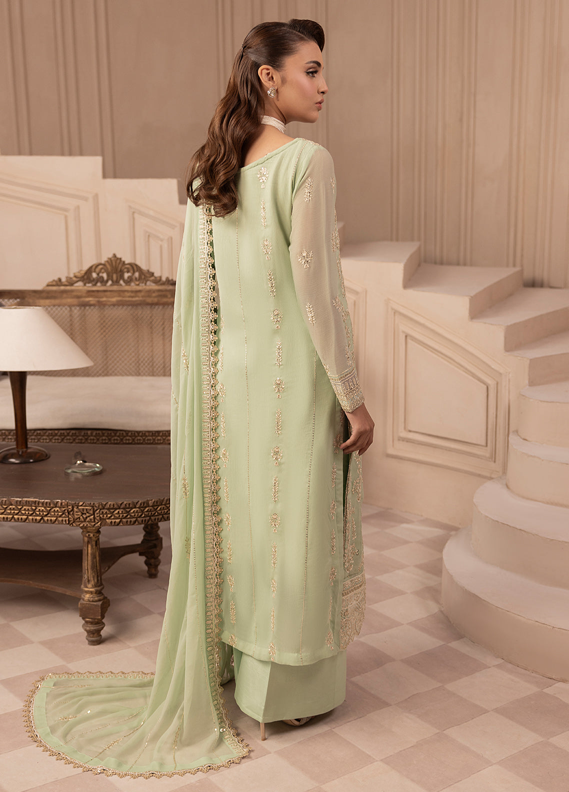 Sahane | Elyssa Festive Chiffon | CT-19004 Emera - ELYSSA by Sahane - Designer Dress - Type: Ladies Clothes - Available at Libayah - 100% Original