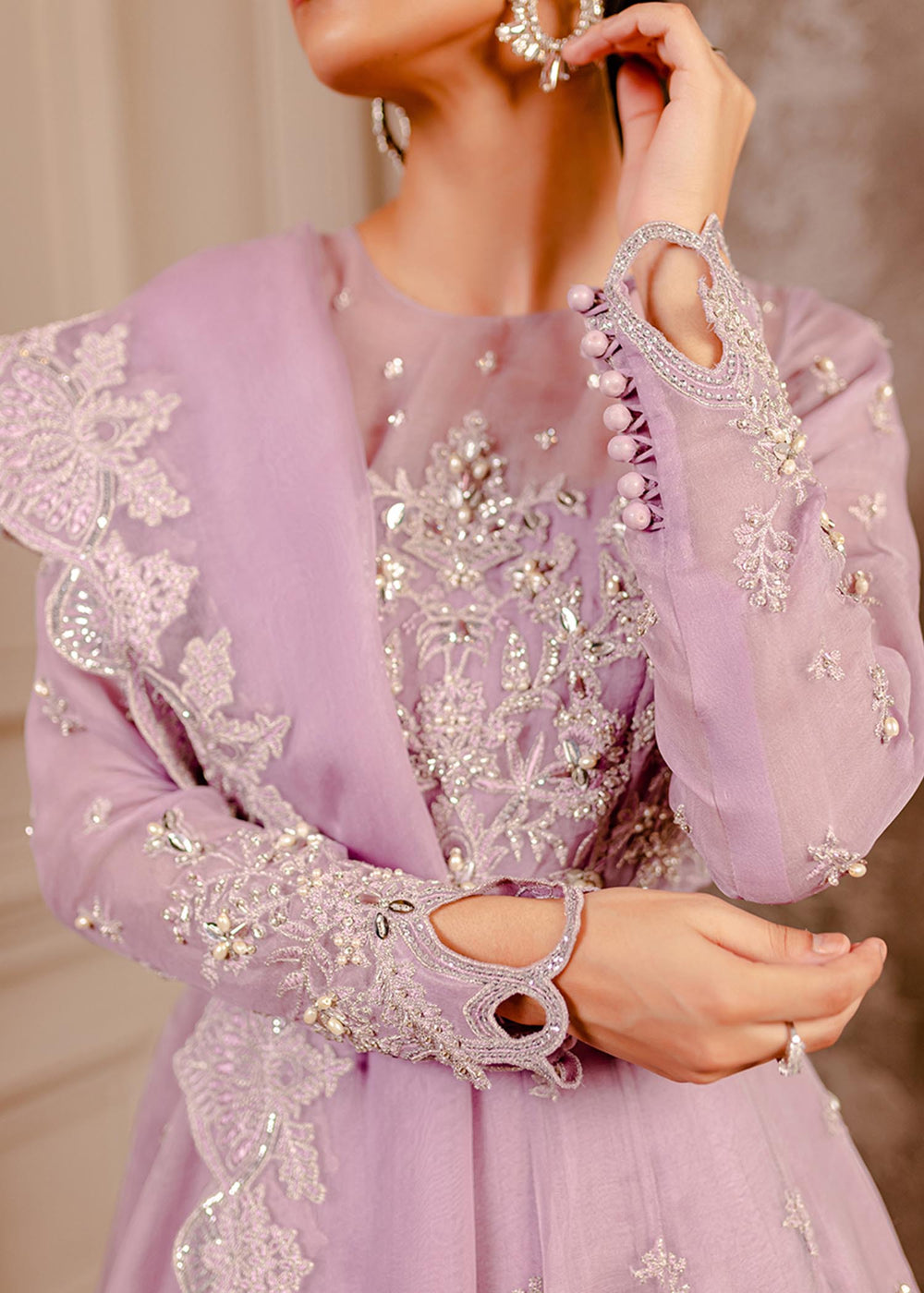 Fozia Khalid | Dilkash Festive Wear 25 | Peri Winkle by Fozia Khalid - Designer Dress  - Type :  - Available at Libayah - 100% Original 