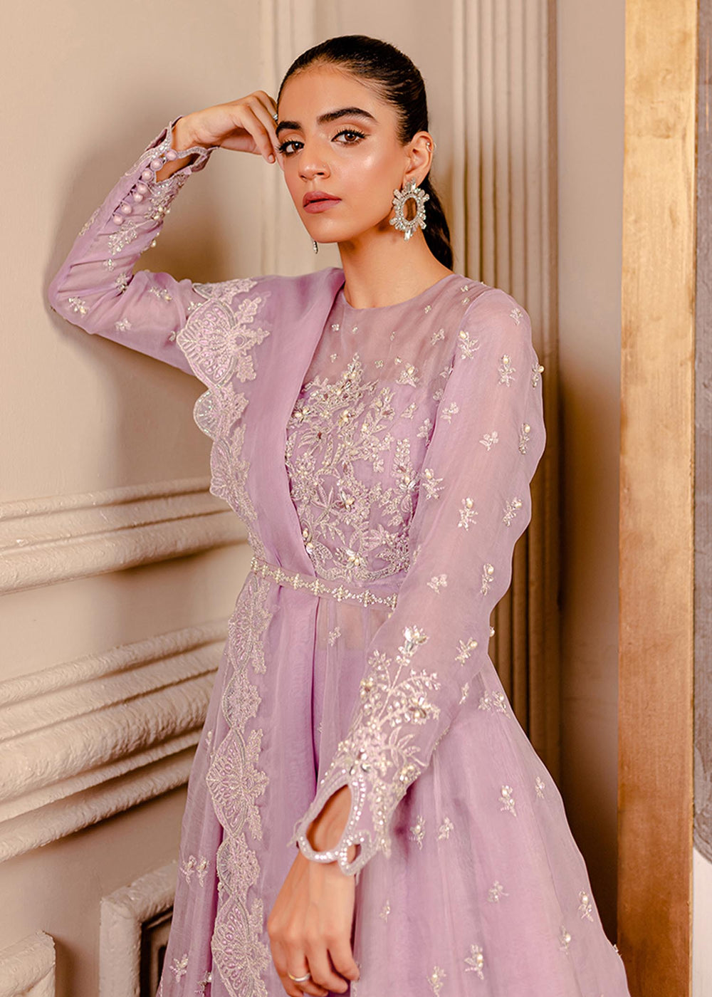 Fozia Khalid | Dilkash Festive Wear 25 | Peri Winkle by Fozia Khalid - Designer Dress  - Type :  - Available at Libayah - 100% Original 