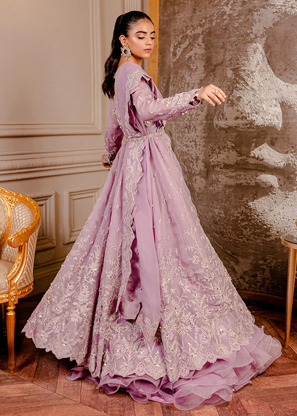 Fozia Khalid | Dilkash Festive Wear 25 | Peri Winkle by Fozia Khalid - Designer Dress  - Type :  - Available at Libayah - 100% Original 